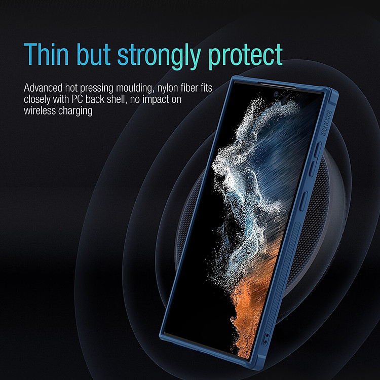 Ốp lưng vải nắp trượt camera cho Samsung Galaxy S23 Ultra hiệu Nillkin Textured S Case - nắp bảo vệ camera, thiết kế chất liệu nylon cho mặt lưng mềm mịn - Hàng nhập khẩu