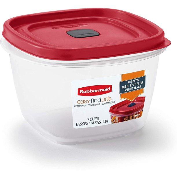 Hộp nhựa đựng thực phẩm nắp đỏ có vent Rubbermaid USA size 1.6L