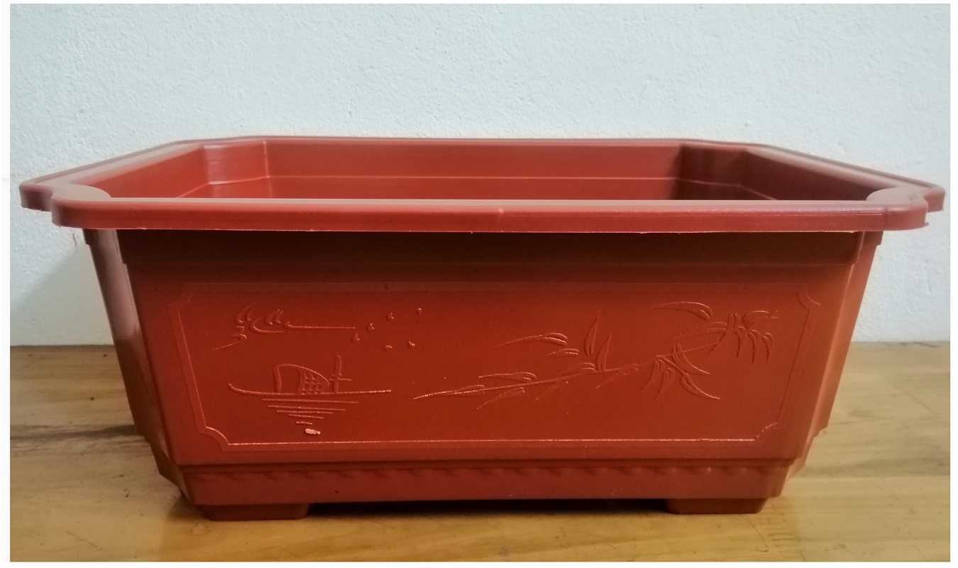 3 Chậu Nhựa Trồng Cây Hình Chữ Nhật Màu Nâu Siêu Đẹp Kích Thước 380x280x160 - Sản Xuất Bởi NHỰA BÌNH THUẬN