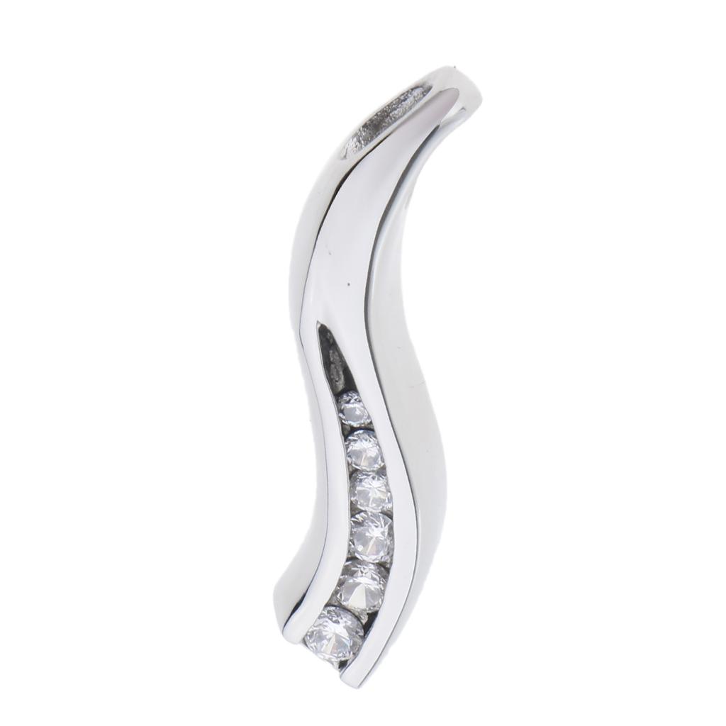 S Shape Stainless Steel Cremation Pendant for Human Pets Ashes Screw Open