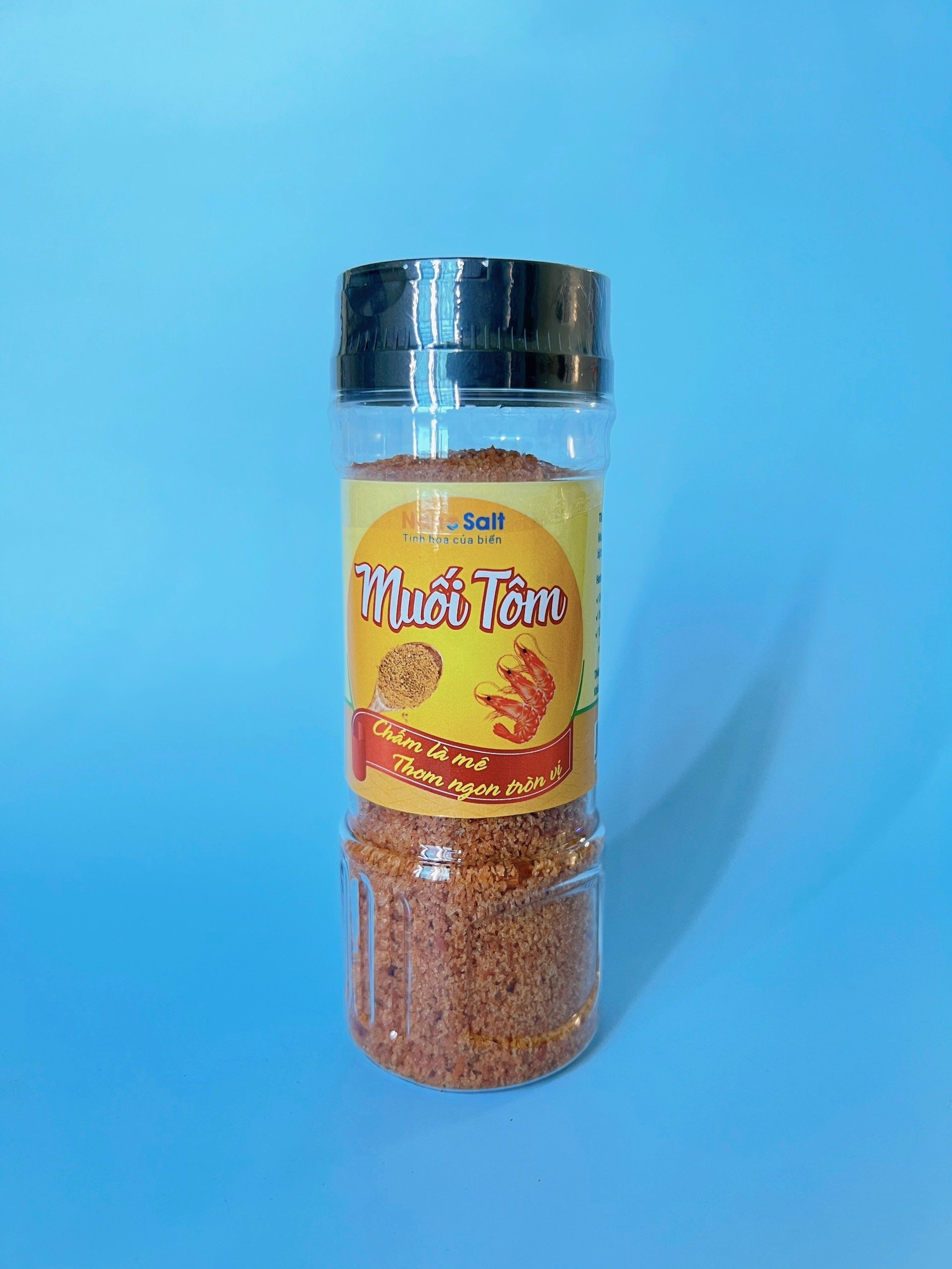 Muối Ớt Tôm - Thơm, Ngon, Đậm đà vị tôm, chấm hoa quả (Lọ 110g)