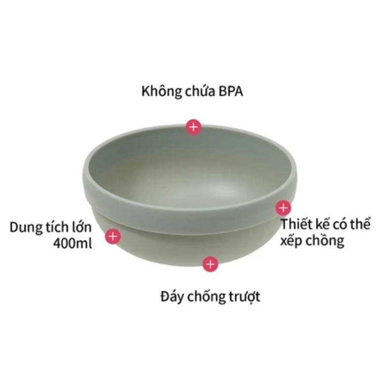 Bộ 2 Tô Chống Trượt LocknLock Little Luv HPP961 400ml Cho Bé Tập Ăn Dặm - Hàng Chính Hãng