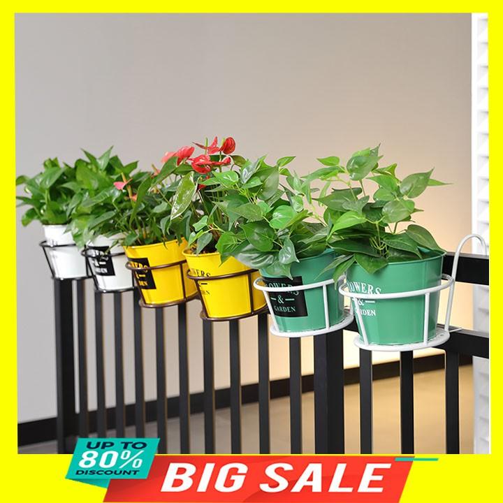 Móc sắt tròn treo chậu hoa ban công siêu đẹp