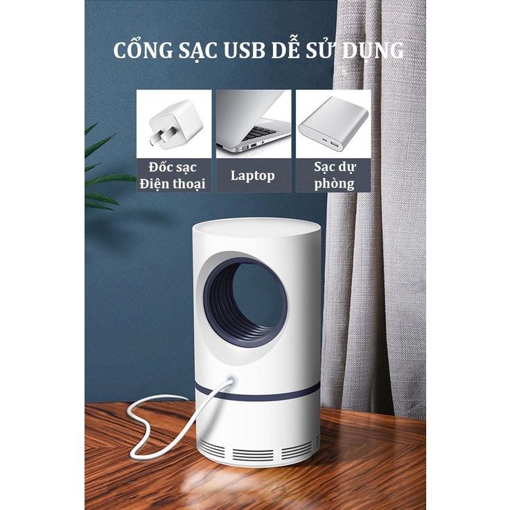 Đèn bắt muỗi hình trụ cổng Usb - Máy bắt muỗi ruồi thông minh công nghệ đèn Led diệt côn trùng bảo vệ sức khỏe gia đình