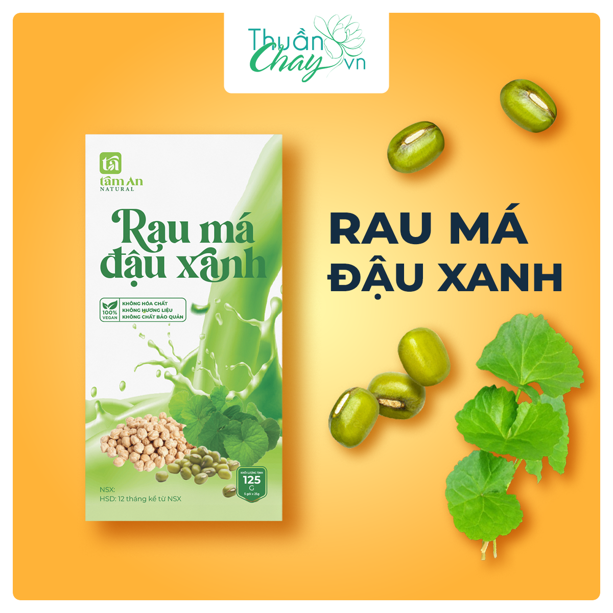 RAU MÁ ĐẬU XANH GIÚP THANH MÁT, GIẢI NHIỆT (125g)
