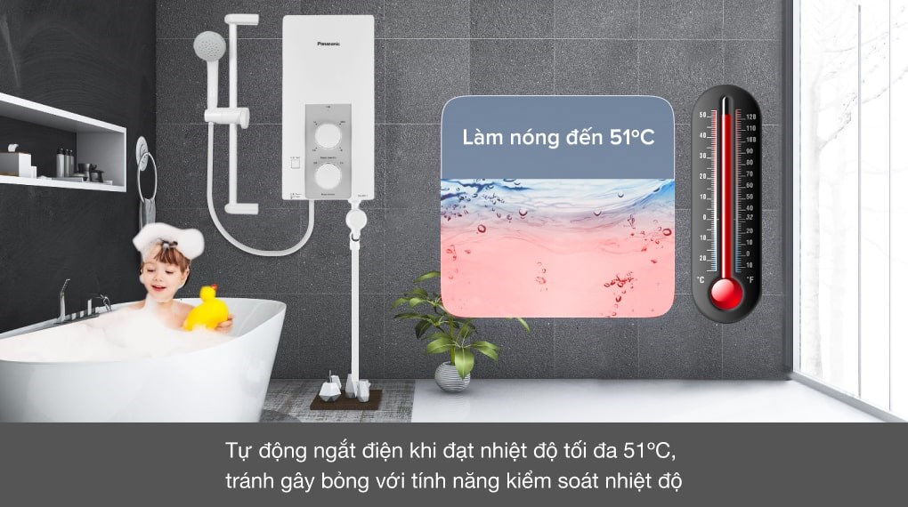 Máy nước nóng trực tiếp Panasonic 4500W DH-4RL1VW - Hàng Chính Hãng - Chỉ Giao TPHCM