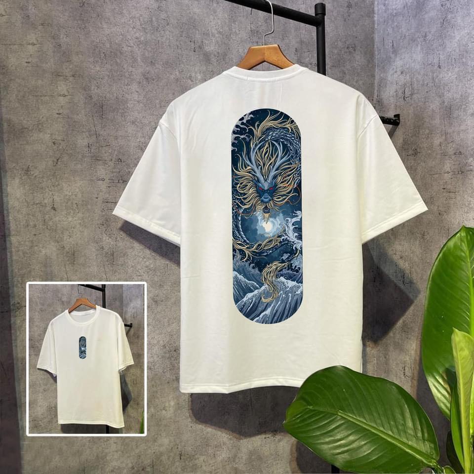 ÁO THUN NAM NỮ COTTON RỒNG XANH MẶT TRĂNG
