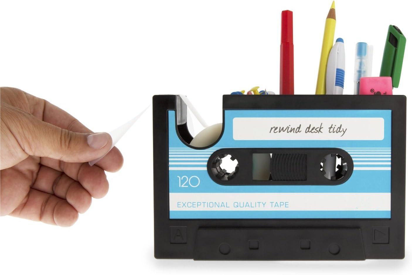 Sáng Tạo Retro Hình Dạng Băng Cassette Giá Đỡ Bút Chì Unwinder Hộp Đựng Băng Mulit-Chức Năng Để Bàn Tổ Chức Hộp Bút Giá Đỡ Cọ Trang Điểm