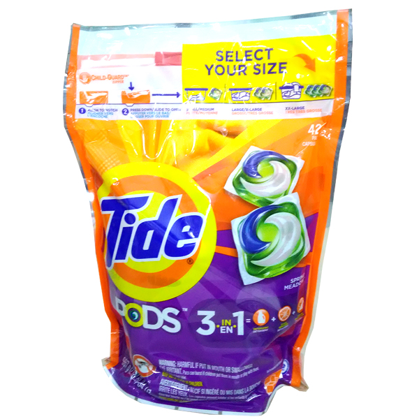 Viên giặt xả Tide Pods 3 trong 1 - bịch 42 viên