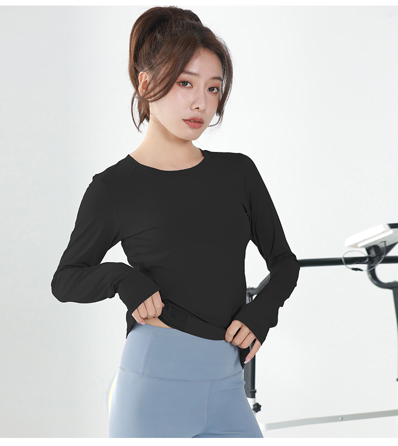 Áo thun tập gym dài tay xỏ ngón ôm body tôn dáng