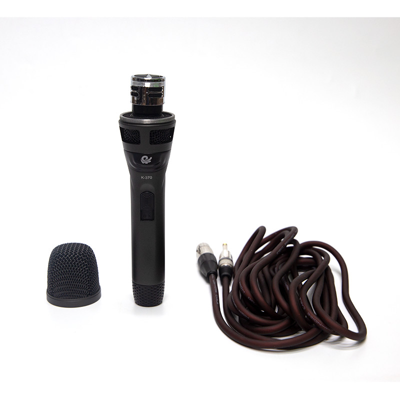 Bộ 1 Micro Karaoke Có Dây Cực Hay, Hút Âm Tốt - Vỏ Hợp Kim Sơn Tĩnh Điện Chống Rơi Vỡ, Model K370 - Chính Hãng