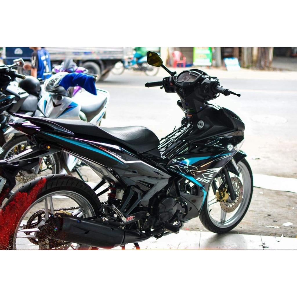 Tem exciter 150 RC xanh đen 2019 crom