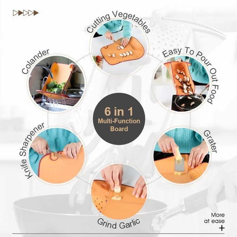 Thớt gập đa năng nhà bếp Multifunction Collapsible Cutting Board