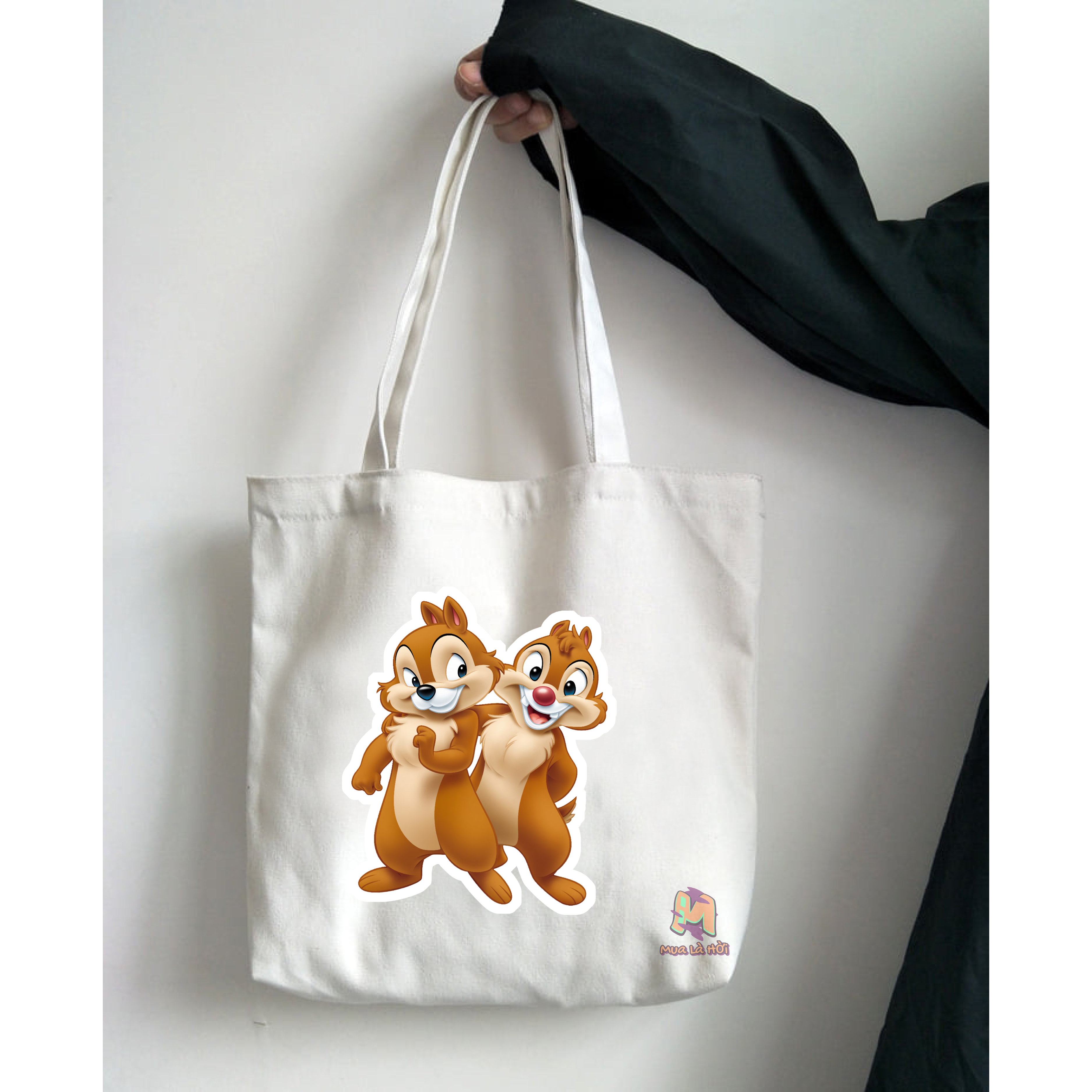 Túi Tote in hình chủ đề Chip and Dale