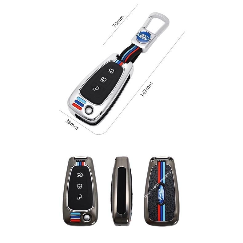 Ốp Bảo Vệ Chìa Khóa Dành Cho Xe Ford Ranger, Ecosport, Focus, Fiesta Bằng Hợp Kim