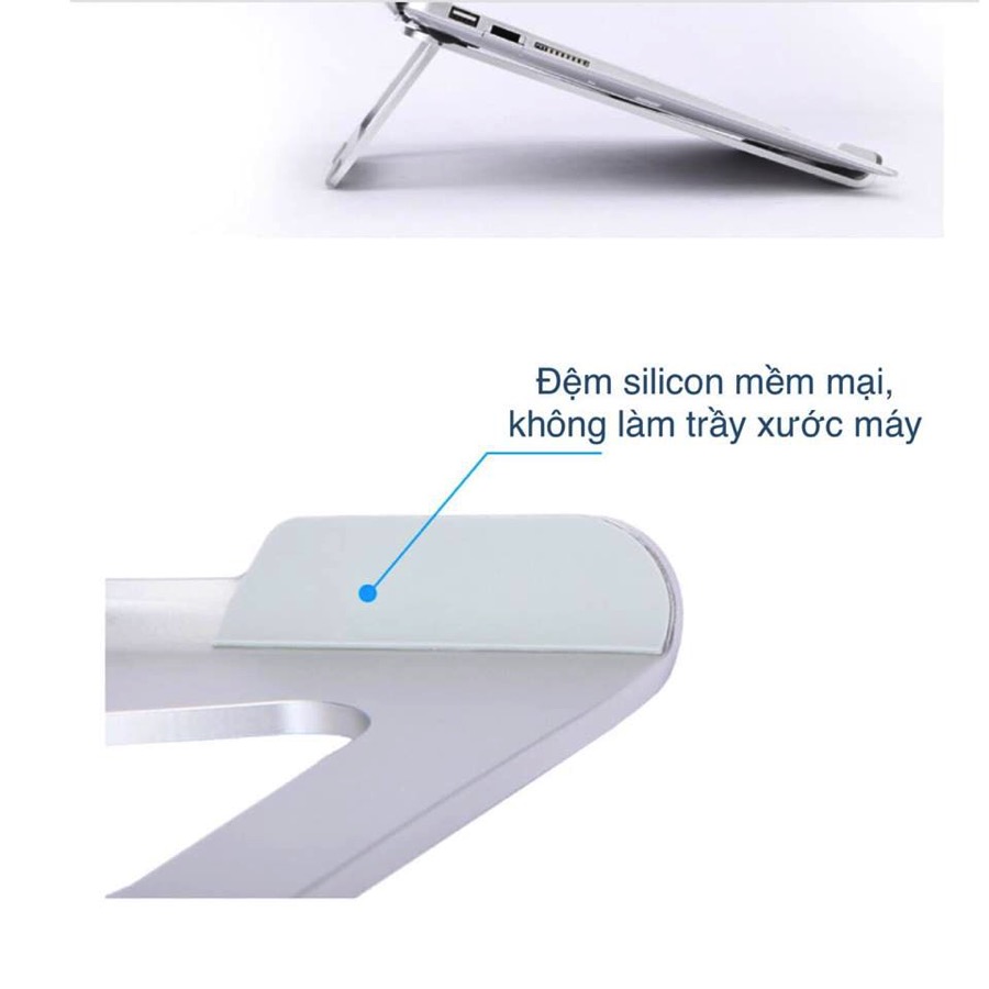 Giá đỡ, kệ đỡ laptop, macbook, máy tính bằng hợp kim nhôm thông minh gấp gọn