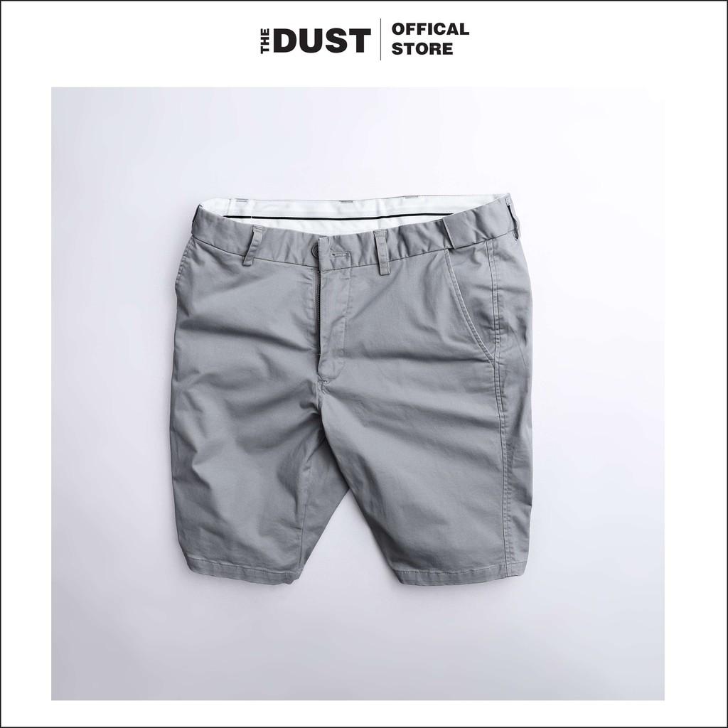 Quần short đùi nam LCT 01 trơn basic vải kaki xuất xịn dày dặn, form slim fit có chun ẩn, co giãn nhẹ - THE DUST
