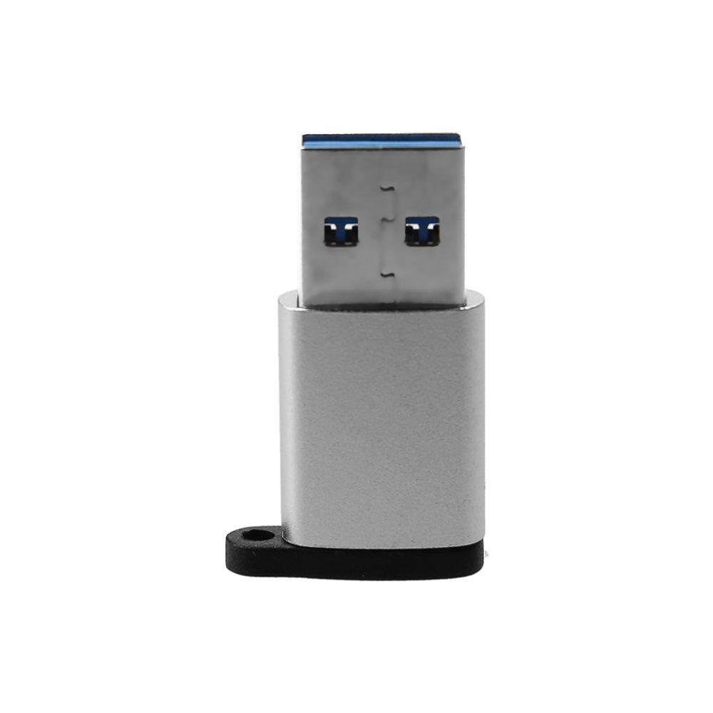 USB3.0 Adapter USB3.0 Male to Type-C Female OTG Adapter Converter Plug and Play OTG Connector Silver