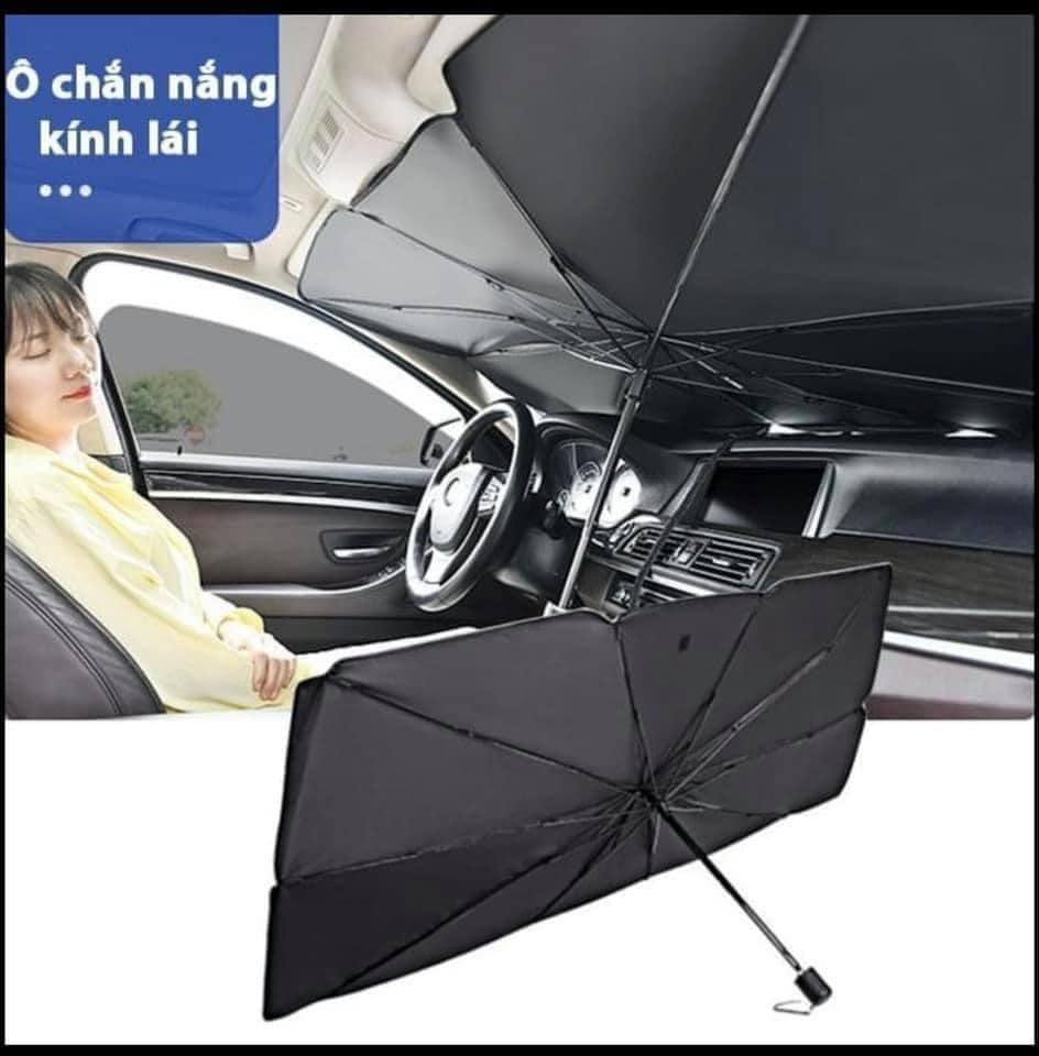 Ô VẢI DÙ TRÁNG BẠC CHE NẮNG KÍNH LÁI Ô TÔ
