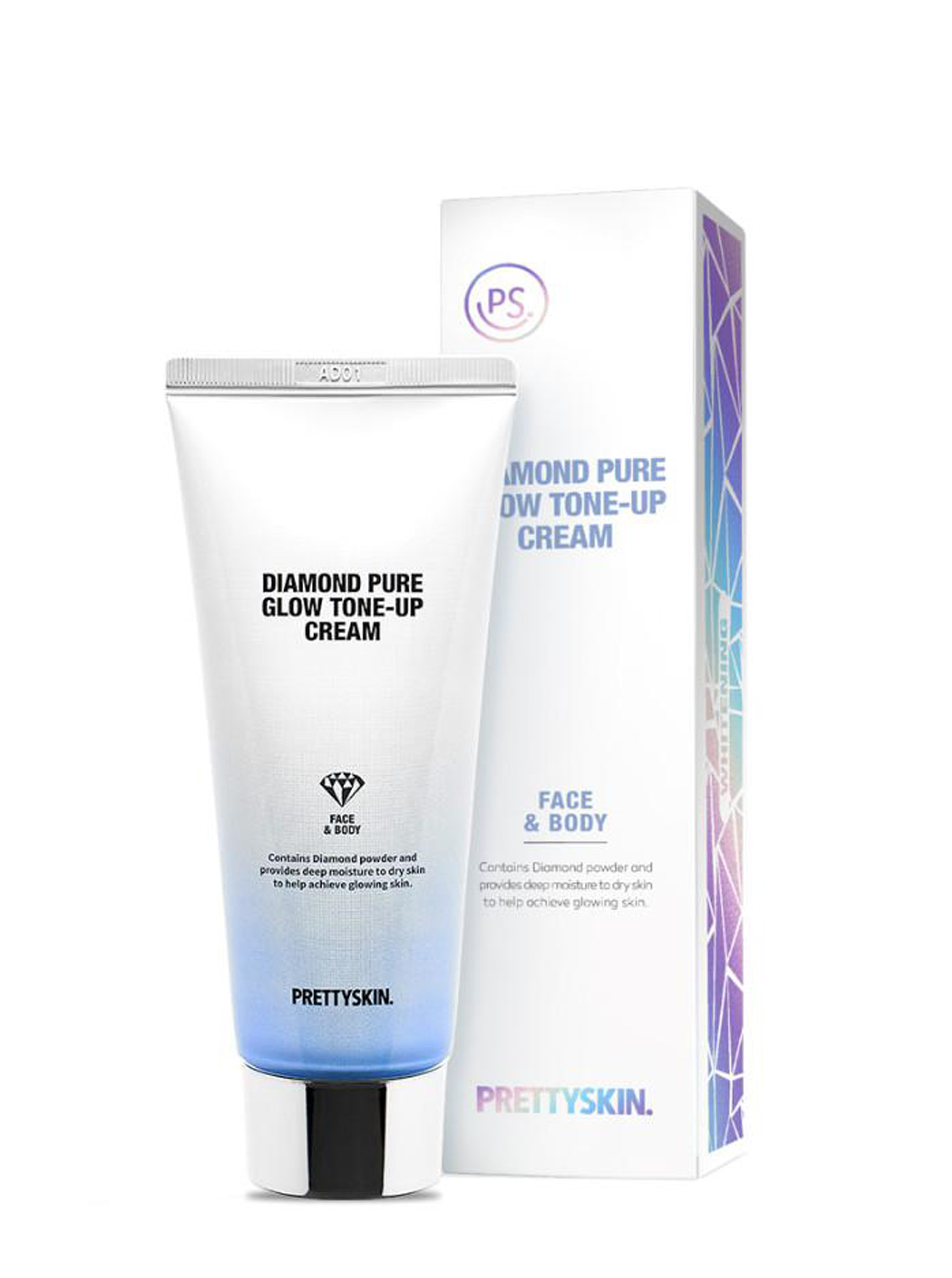 Combo 2 món Bộ trắng da kim cương PrettySkin gồm nước hoa hồng, kem dưỡng trắng