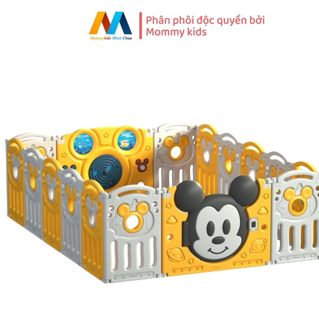 Quây Cũi Nhựa MOMMYKIDS MINH CHÂU Mickey MODEL MĐ Gấp Gọn Tặng Thảm + Giỏ Bóng + 100 quả bóng nhựa