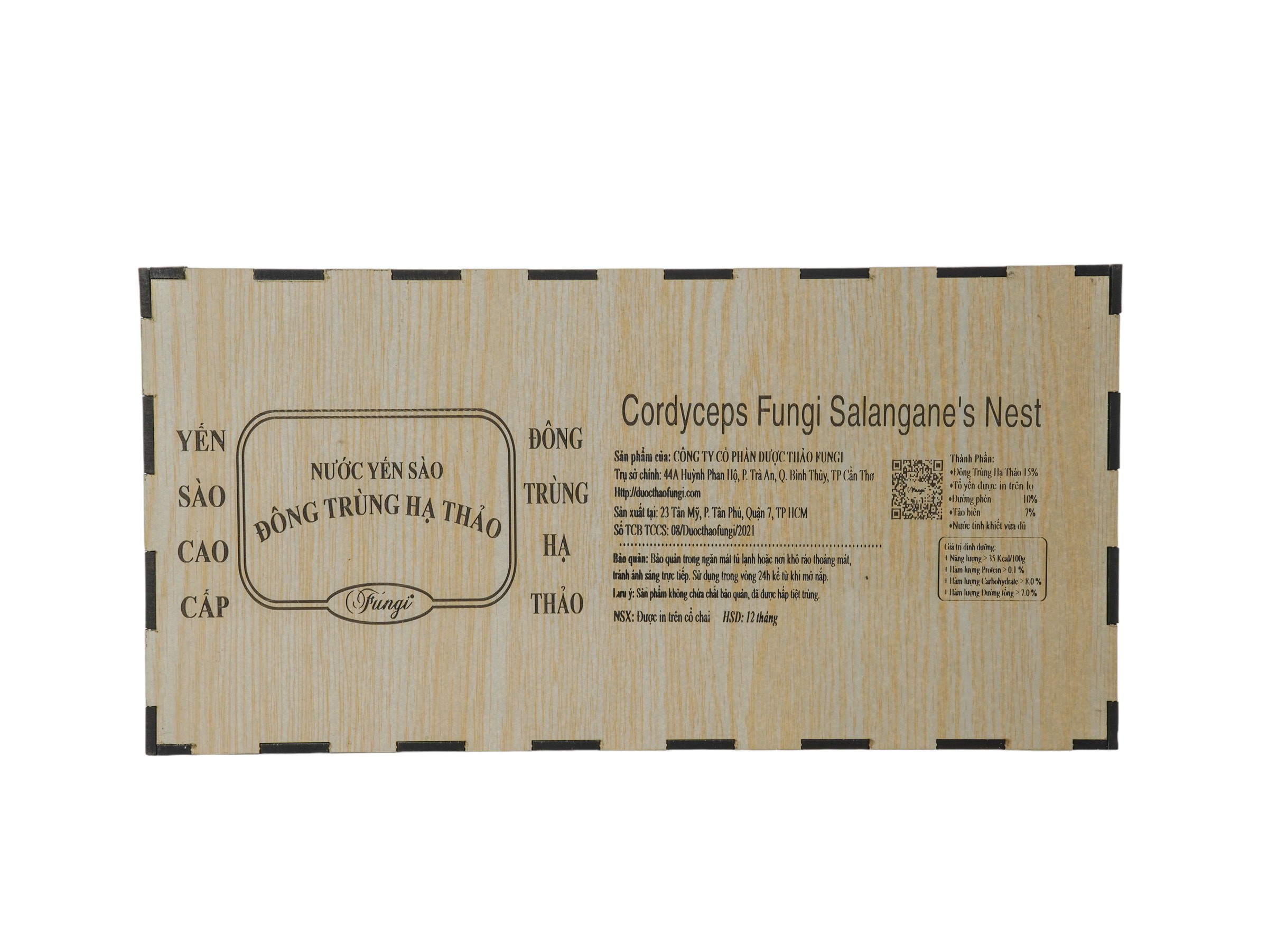 Yến Sào Đông Trùng Hạ Thảo Fungi Hộp Gỗ