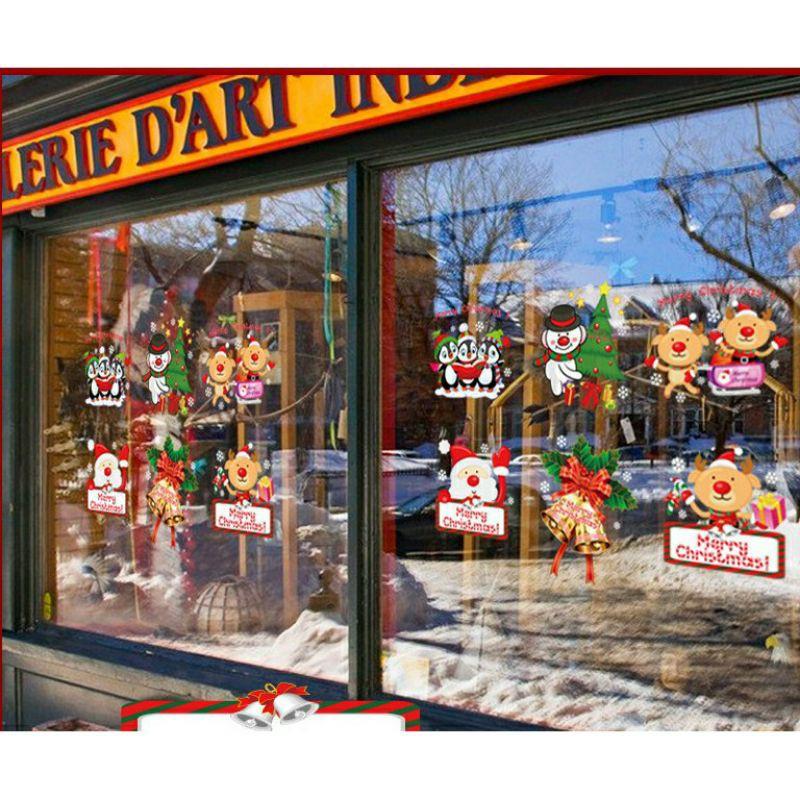 Decal tranh dán Noel 6 khung hoạt hình xinh