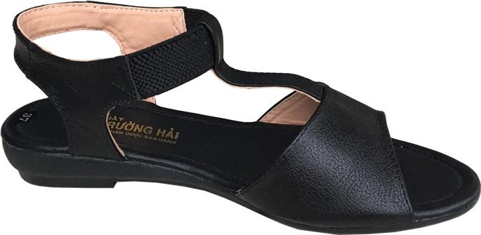 Giày sandal nữ Trường Hải da bò thật đế cao su không trơn dép cao 2.5cm dép thời trang cao cấp SDN074