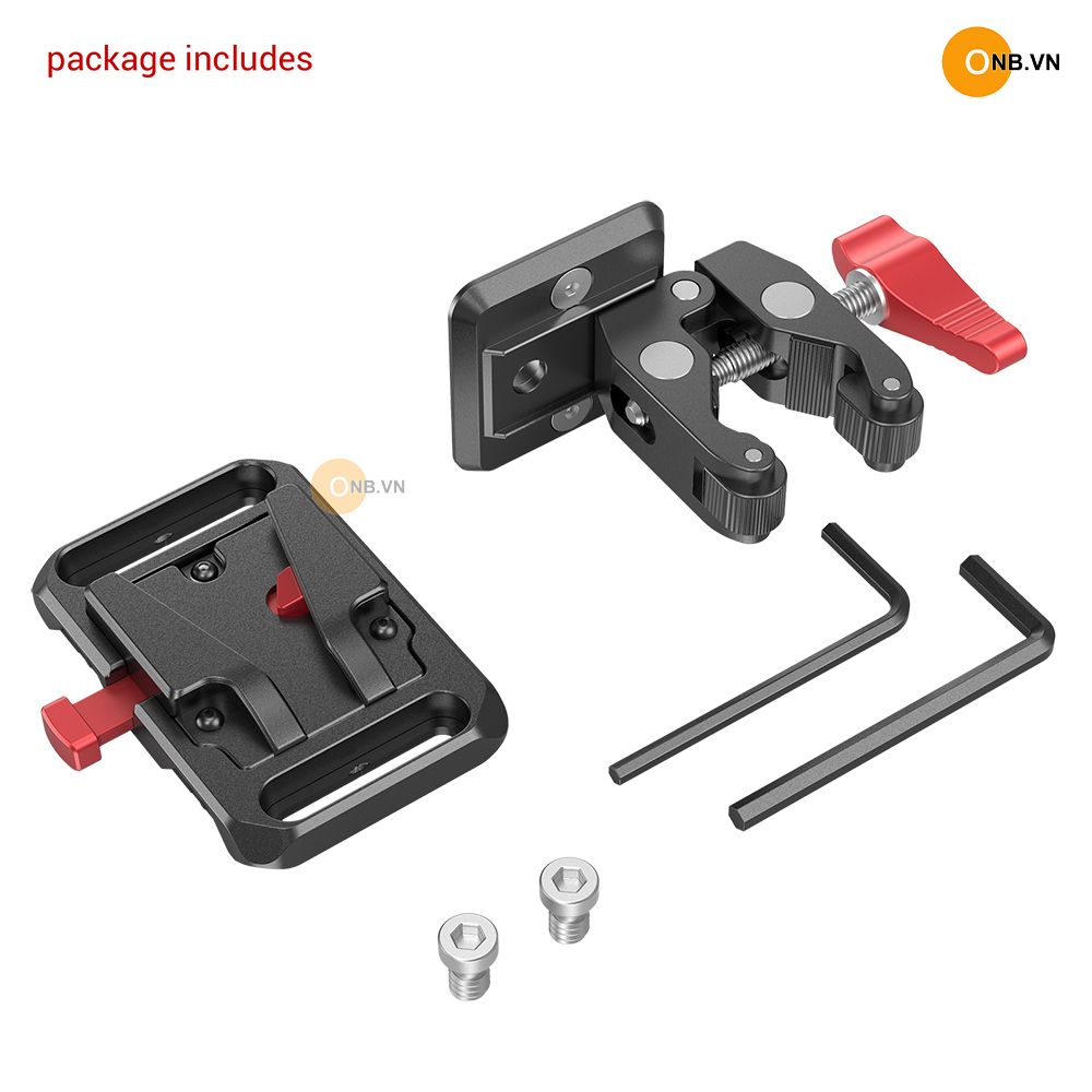 SmallRig Mini V Mount Battery Plate with Crab-Shaped Clamp 2989