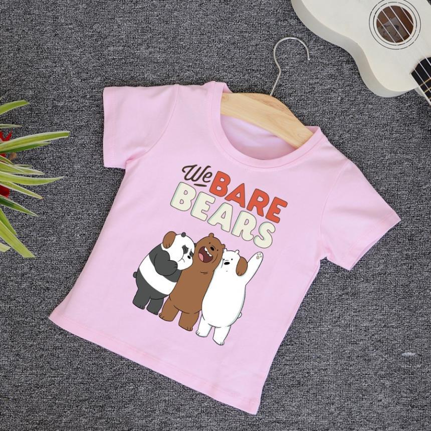 Áo Thun in hình WE BARE BEARS Cho Bé Trai Bé Gái