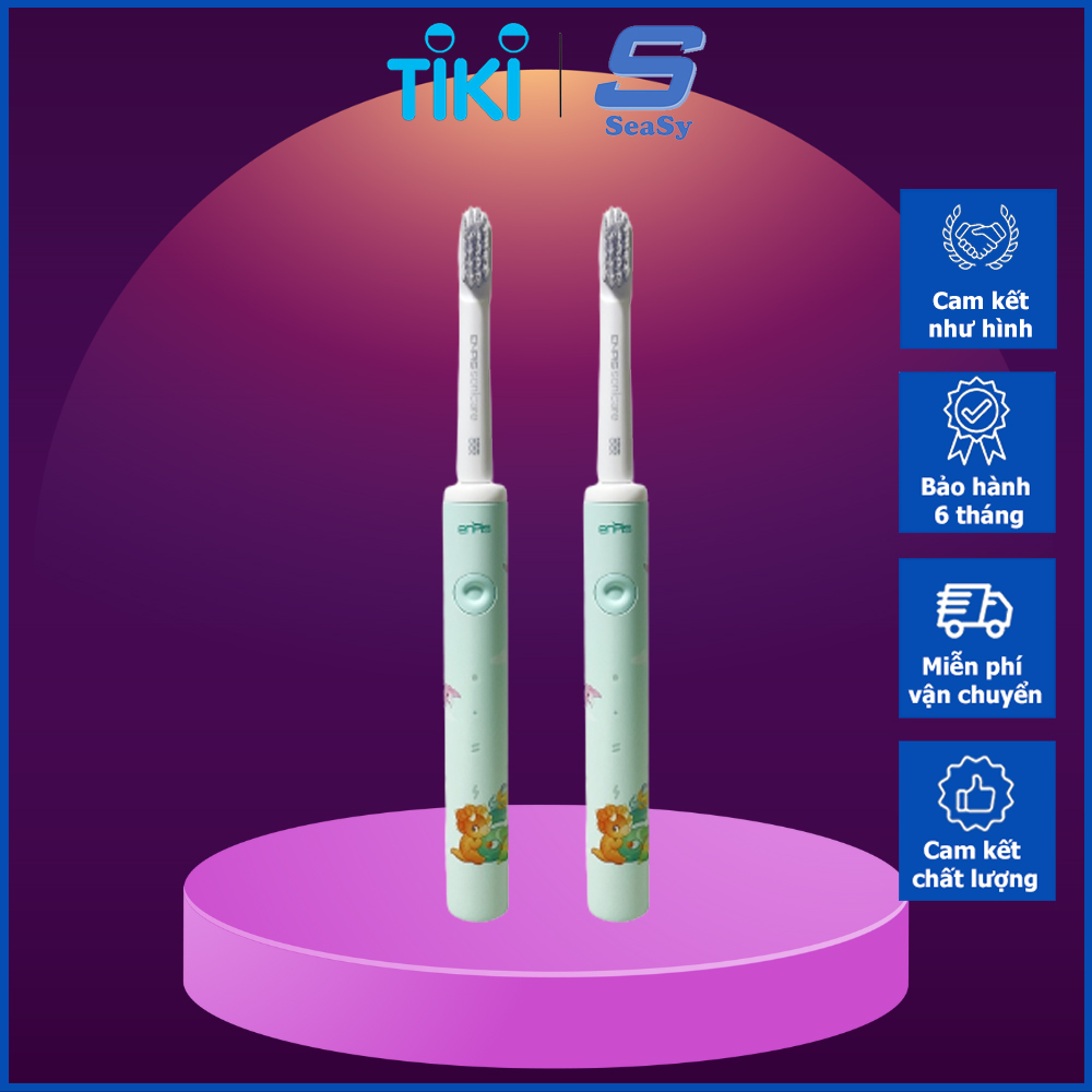 Bàn Chải Điện, Bàn Chải Đánh Răng Điện Trẻ Em Enpis T2131, Công Nghệ Sóng Âm Sonic, Kháng Nước IPX7, Lông Bàn Chải Với Công Nghệ DuPont Mềm Mại, Giúp Răng Luôn Sạch Và Bóng, Tích Hợp 3 Chế Độ, An Toàn Cho Bé – Hàng Chính Hãng