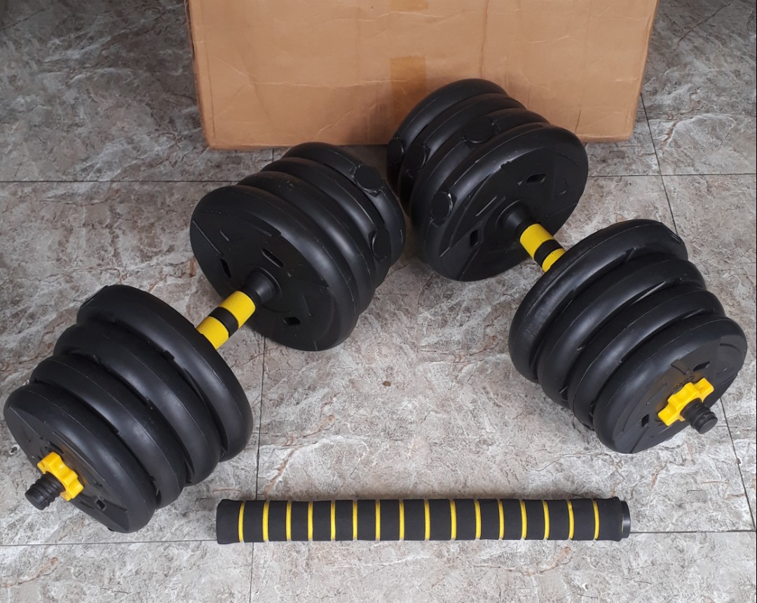 Bộ tạ đòn tháo lắp đa năng điều chỉnh 30kg 3 trong 1 HT103