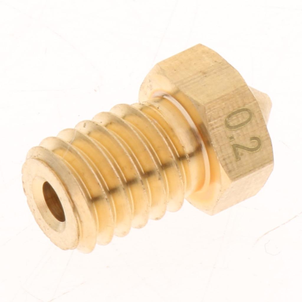 4Pcs 0.2mm 3D Printer Extruder Nozzle Printhead Brass Copper For 1.75mm Filament