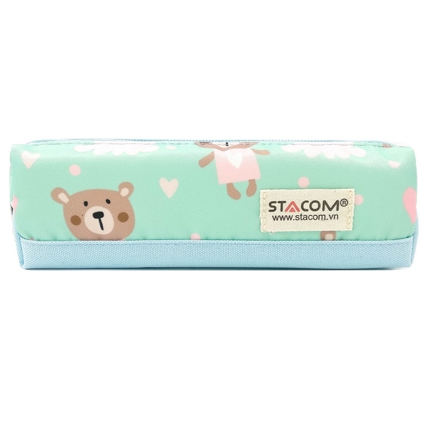 Hộp Bút Vải Polyester Stacom PB-1014 Màu Xanh Lá