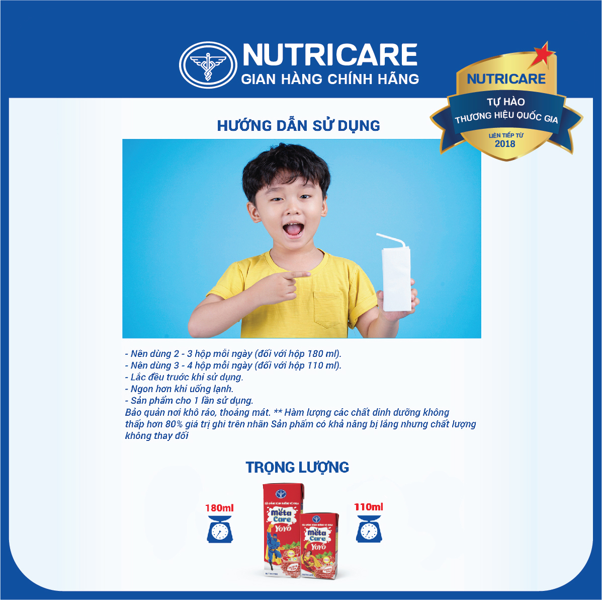 Sữa nước Nutricare MetaCare Yoyo vị chua hương dâu (180ml)