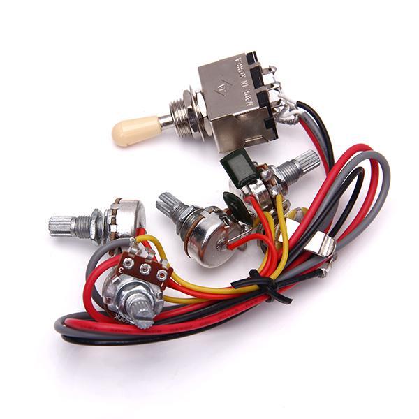 Electric Bass Output Jack 3 Way Toggle Switch Guitar Circuit Wiring Harness