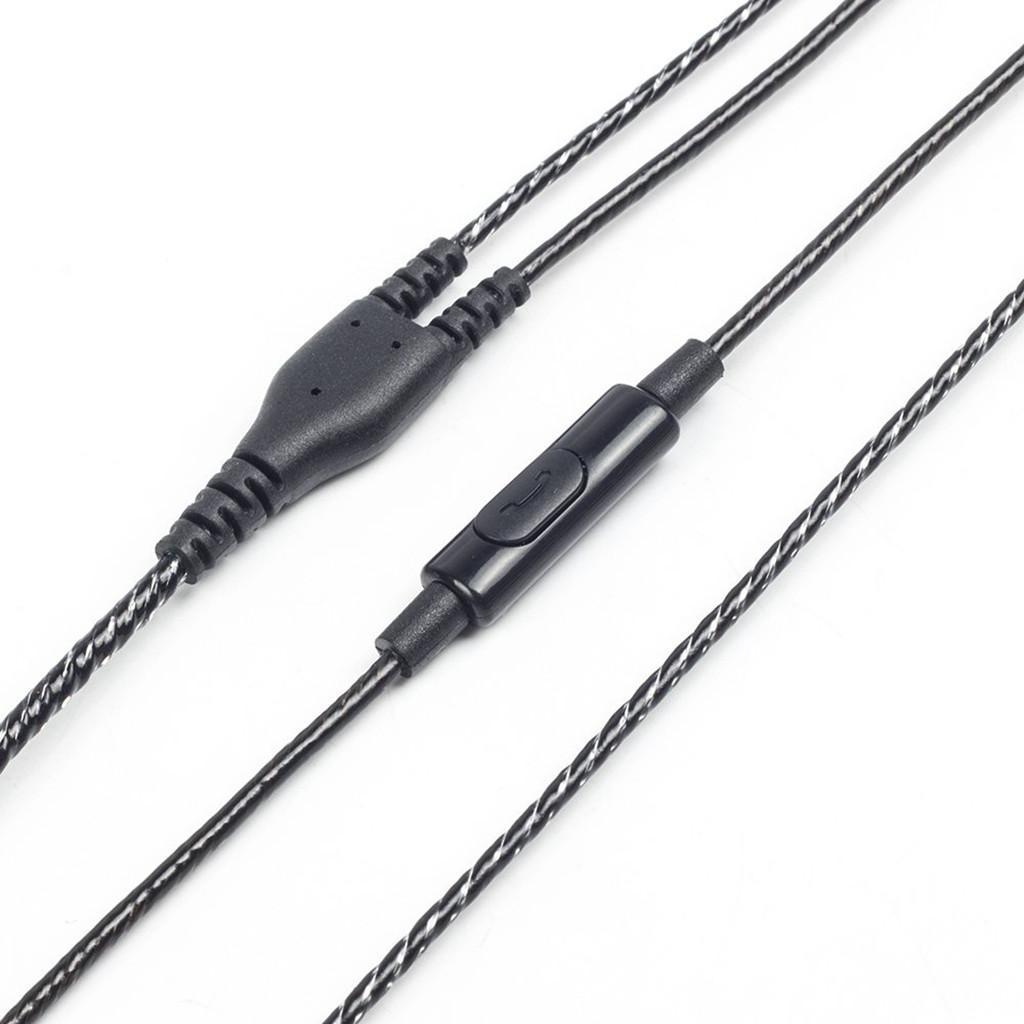 Replacement Upgrade Audio Cable Detachable Cord Mic for Shure SE215 SE315