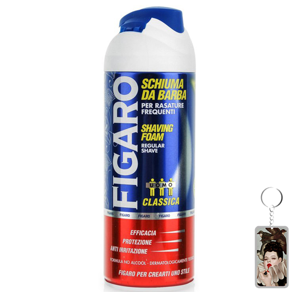 Bọt cạo râu hương bạc hà Figaro Shaving Foam 400ml tặng kèm móc khóa