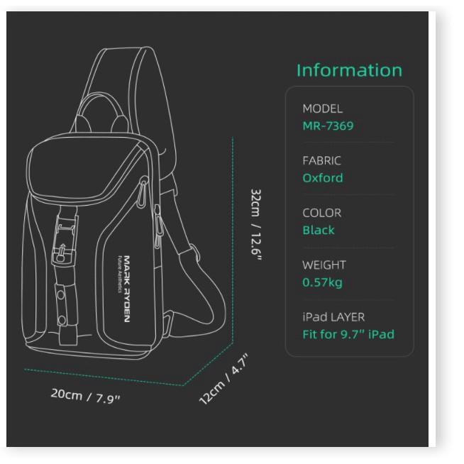 Túi đeo chéo công nghệ 5.0 Mark Ryden – MINI EXPEDITION