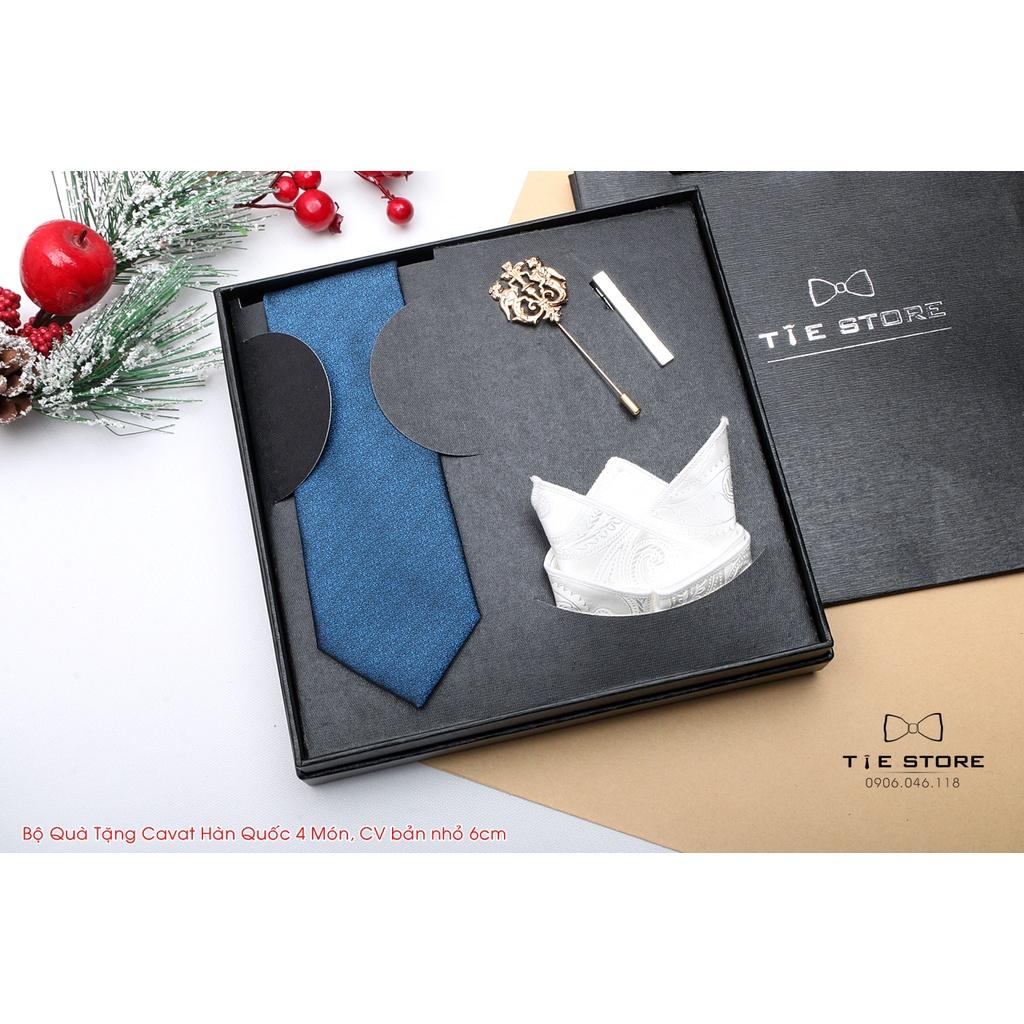 Cà vạt bộ 4 phụ kiện