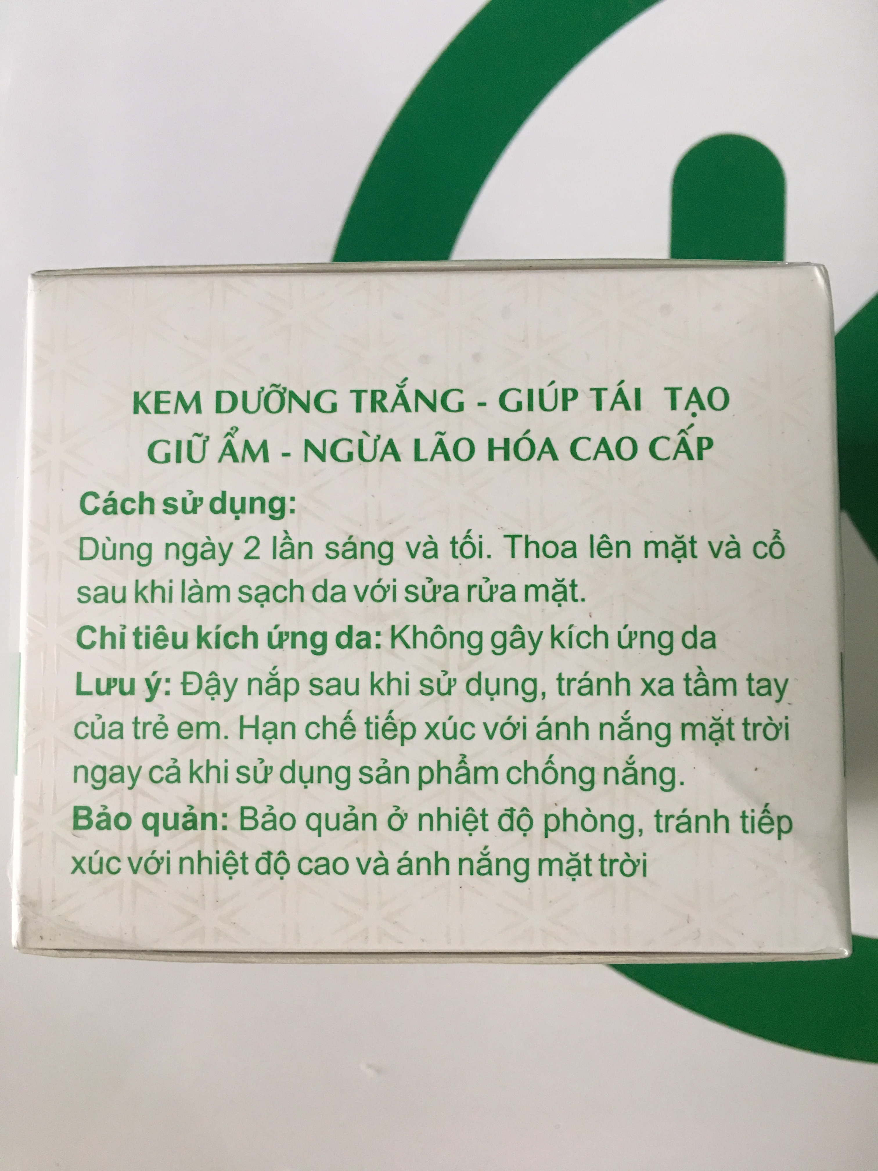 KEM DƯỠNG TRẮNG – GIÚP TÁI TẠO GIỮ ẨM – NGÙA LÃO HOÁ CAO CẤP-K9