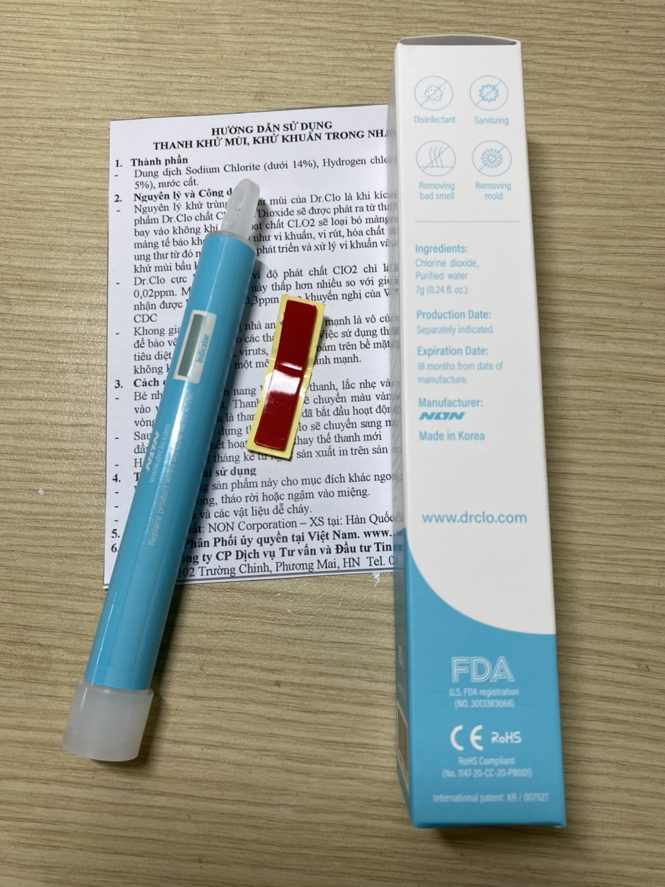 Thanh khử mùi, diệt vi khuẩn trong nhà - Dr.Clo Household (HÀNG CHÍNH HÃNG NHẬP KHẨU HÀN QUỐC)