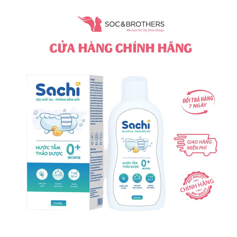 Nước tắm thảo dược Sachi O+ 250ml cho bé