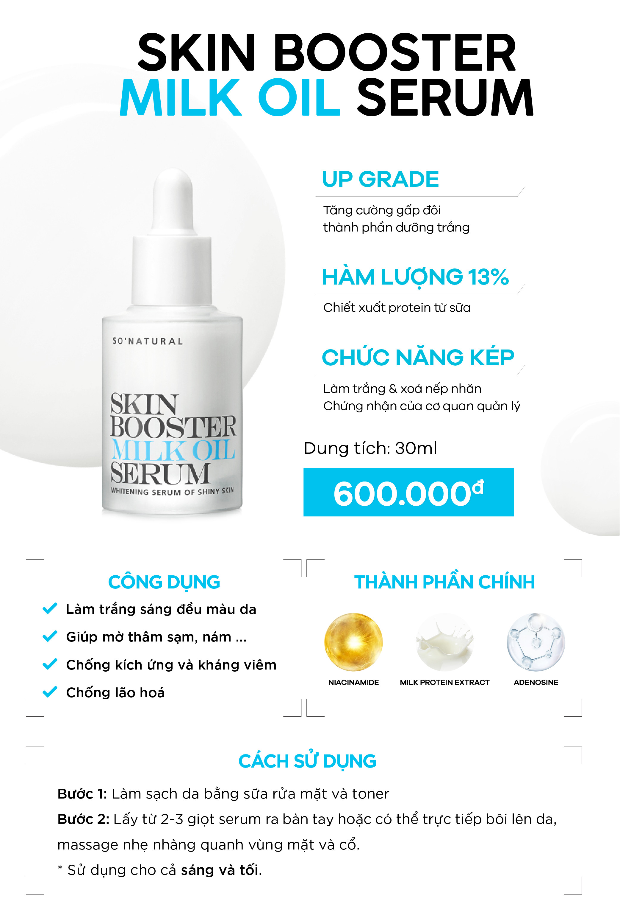 Combo Giảm Ngăn Ngừa Mụn Và Dưỡng Da Red Peel Tingle Serum Và Milk Oil So Natural