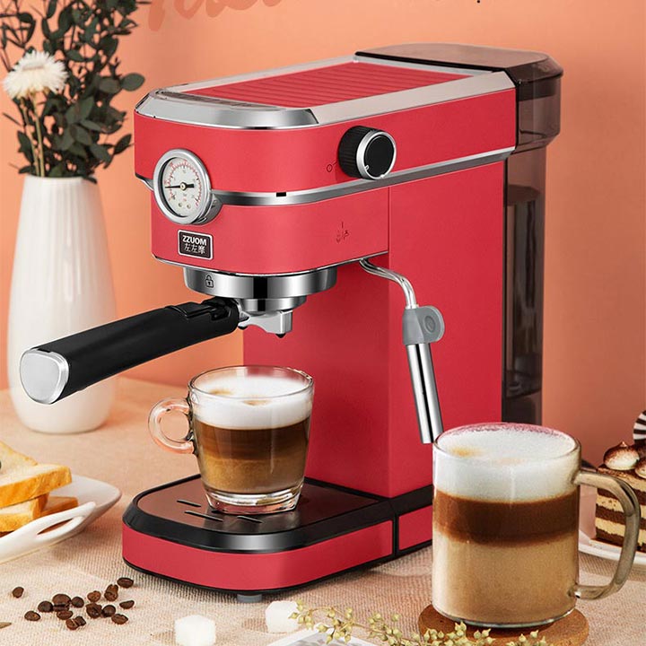 Máy pha cà phê Espresso cốc đôi tạo bọt cổ điển BG168T Hàng Chính Hãng