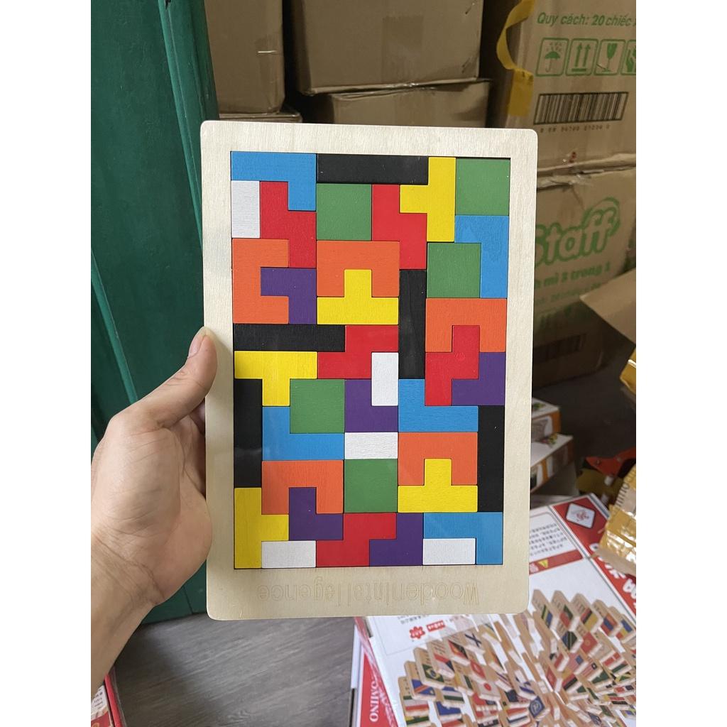 BỘ ĐỒ CHƠI XẾP GẠCH BẰNG GỖ, BỘ ĐỒ CHƠI GIÚP TRẺ VỪA CHƠI VỪA HỌC, PHÁT TRIỂN -THÔNG MINH