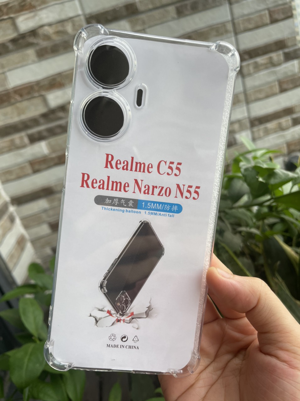 Ốp lưng dẻo cho Realme C55 chống sốc 4 góc trong suốt , bảo vệ Camera