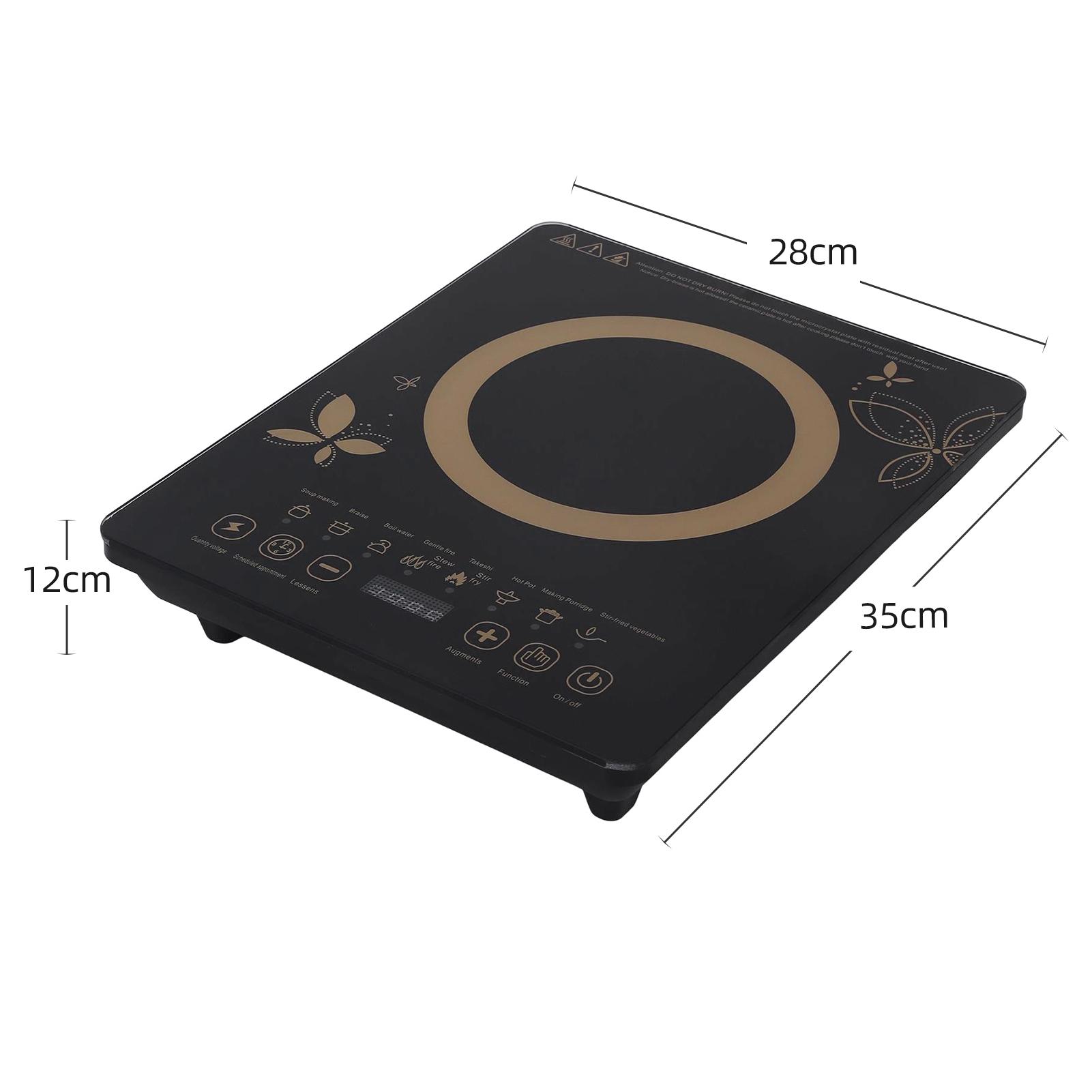 Induction Cooker Home Smart Kitchen Appliances 2200W High Power Smart Touch Screen Microcrystalline Panel Kitchen Range