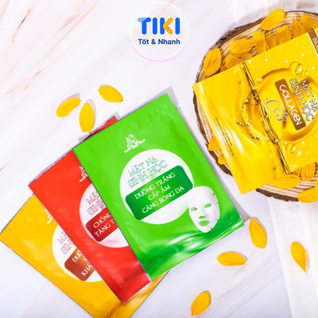 Mặt Nạ Sinh Học Collagen X3 Mặt Nạ Cấp Ẩm Dưỡng Da Căng Bóng Mỹ Phẩm Đông Anh Chính Hãng Hộp 5 Miếng