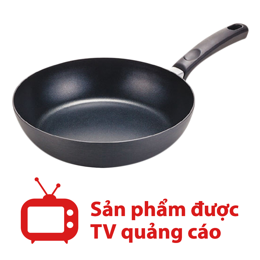 Chảo Lock&Lock Cookplus Hard&Light W/Coating Inside Okitsumo LHB2303OK-IH (30cm) - Đen